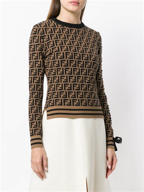 fendi long sleeve sweater|fendi sweater women.